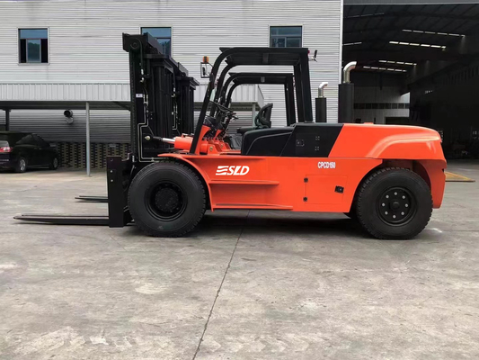 Orange Rot Schwerhebe-Forklift mit Vor- oder Hinterradlenkung und Rollspangen
