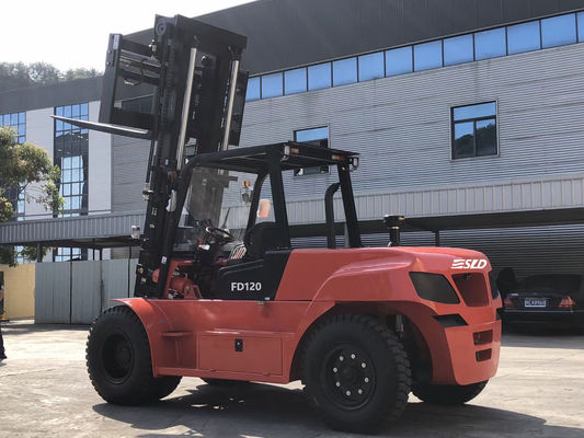 FD120 12-Tonnen-Diesel-Hochleistungsgabelstapler Cummins-Motor 3,5 g Mast Stahlindustrie