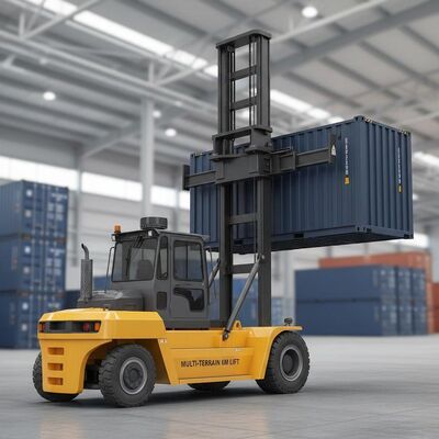 Vollverschlossener Kabin mit AC-Container Gabelstapler 6 Meter Lifthöhe Vielseitiger Gabelstapler für Containertransport und -lagerung