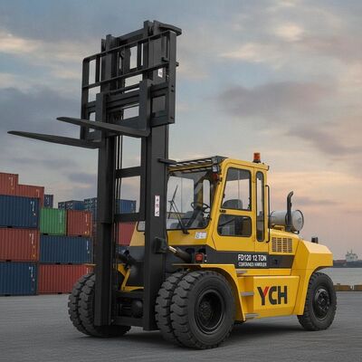 28 Ton Timber Yard Heavy Duty Forklift Truck Handling Long Log Bundles